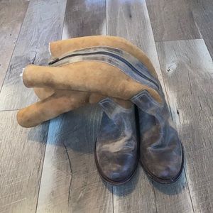 Spanish leather shearling boots